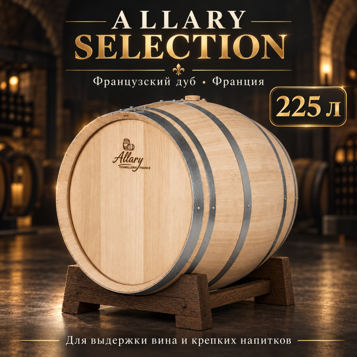 Дубовая бочка 225 л Selection (Франция)