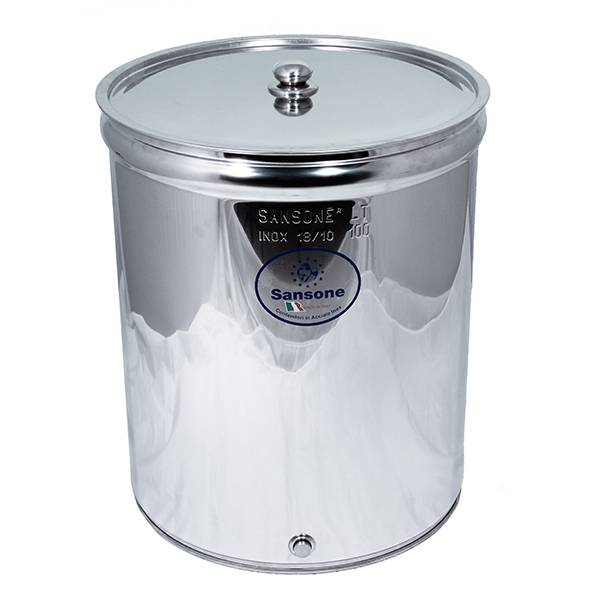 Бочка из нержавейки с плоским дном 1000 л Sansone