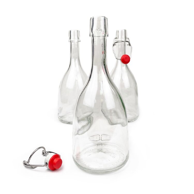 Бутылка БАБЛ 1,0 л с бугельной пробкой прозрачная