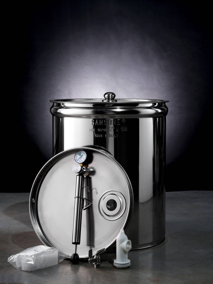 

УЦЕНКА Бочка из нержавейки с пневмокрышкой 100 л для брожения (Sansone)