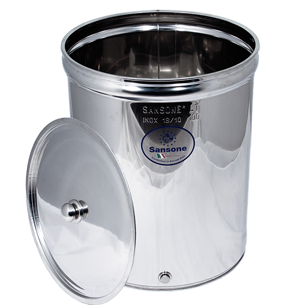 Бочка из нержавейки с плоским дном 200 л Sansone, уценка