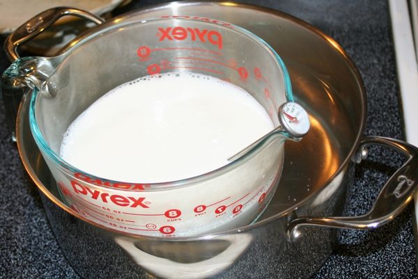 Нагрев молока для пастеризации