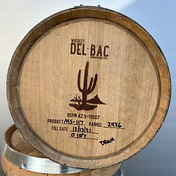 Дубовая Бочка 56л (15 галлонов) из-под Виски Del Bac Classic Whiskey (Американский дуб)