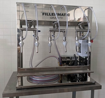 фото Полуавтомат для розлива жидкостей по уровню Fillermatic Gravity (на 6 головок)