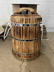 УЦЕНКА Кадка из сибирского кедра 20л (обожженная)