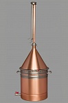 Медная конусная крышка "аламбик" для кубов ХД-2d-50, 75 литров/УПВК 50,75,80 литров (D400)