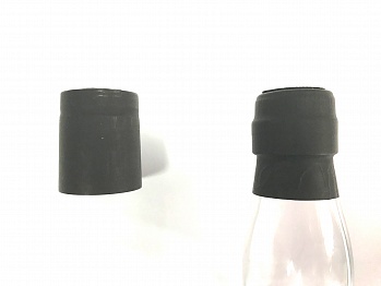 фото Термоусадочный колпачок черный матовый 31,3x40 с топ-диском для бутылки "виски" (2)