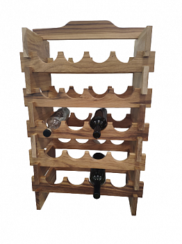 фото Подставка-полка для винных бутылок (20 бутылок) из массива дуба (4)