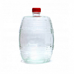 Бутыль казацкий 10 л прозрачное стекло