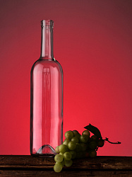 Бутылка винная прозрачная 0,75 л.