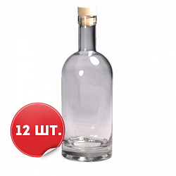 Бутылки «Элит Гласс» 0,5 л (12 шт.) с пробками