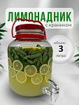 Лимонадник ГАРАЖ 3л (кран, ручка, крышка)