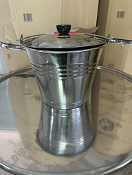 УЦЕНКА Ведро из нержавейки с крышкой 6л (Китай)