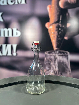 фото Бутылка БАБЛ 0.5 л. с бугельной пробкой прозрачная (2)
