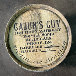 Дубовая Бочка 56л (15 галлонов) из-под Виски Acadian Bourbon Top (Американский дуб)